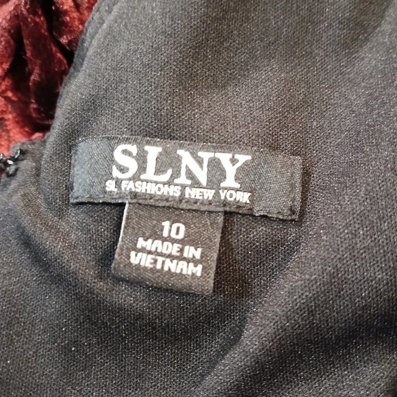 SLNY Floral Lace/Burnout Velvet Dress - Picture 4 of 6